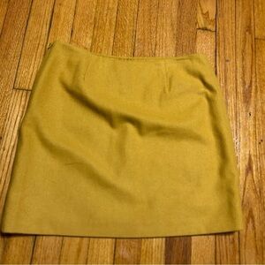 Dalia Collection Wool Blend Skirt Womens 10 Mustard Yellow A Line Mini